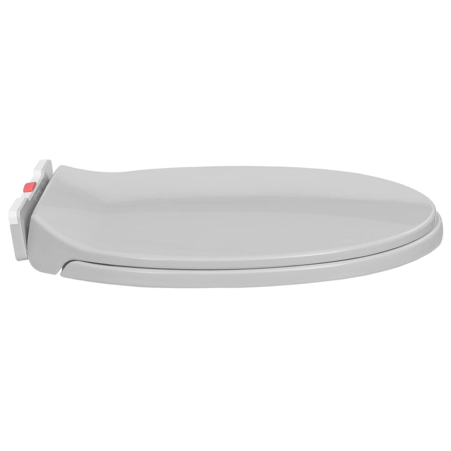 Toiletbril soft-close en quick-release ovaal lichtgrijs Lichtgrijs Ja