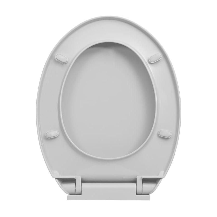 Toiletbril soft-close en quick-release ovaal lichtgrijs Lichtgrijs Ja