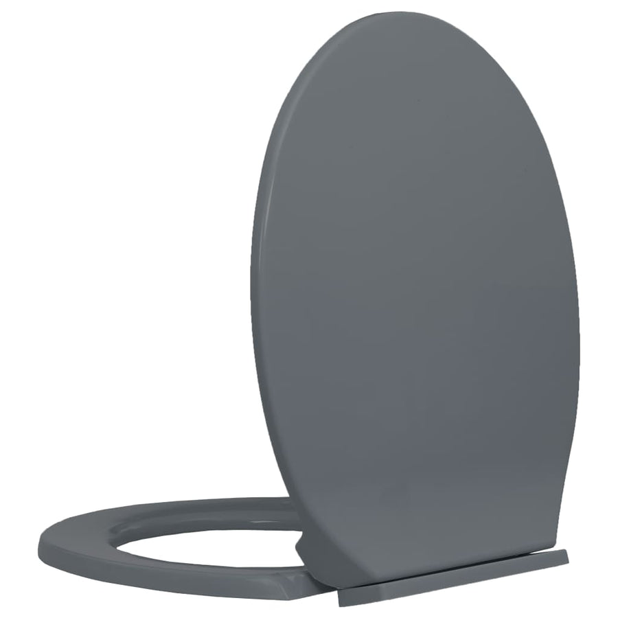 Toiletbril soft-close ovaal grijs Grijs Nee