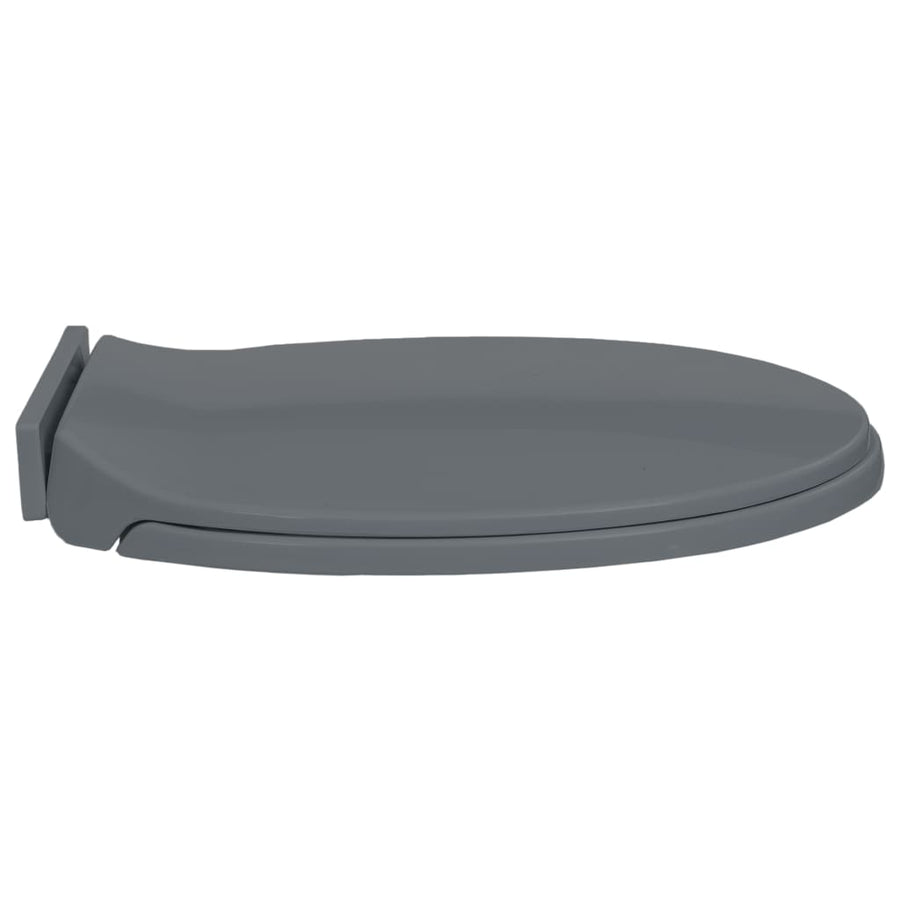 Toiletbril soft-close ovaal grijs Grijs Nee