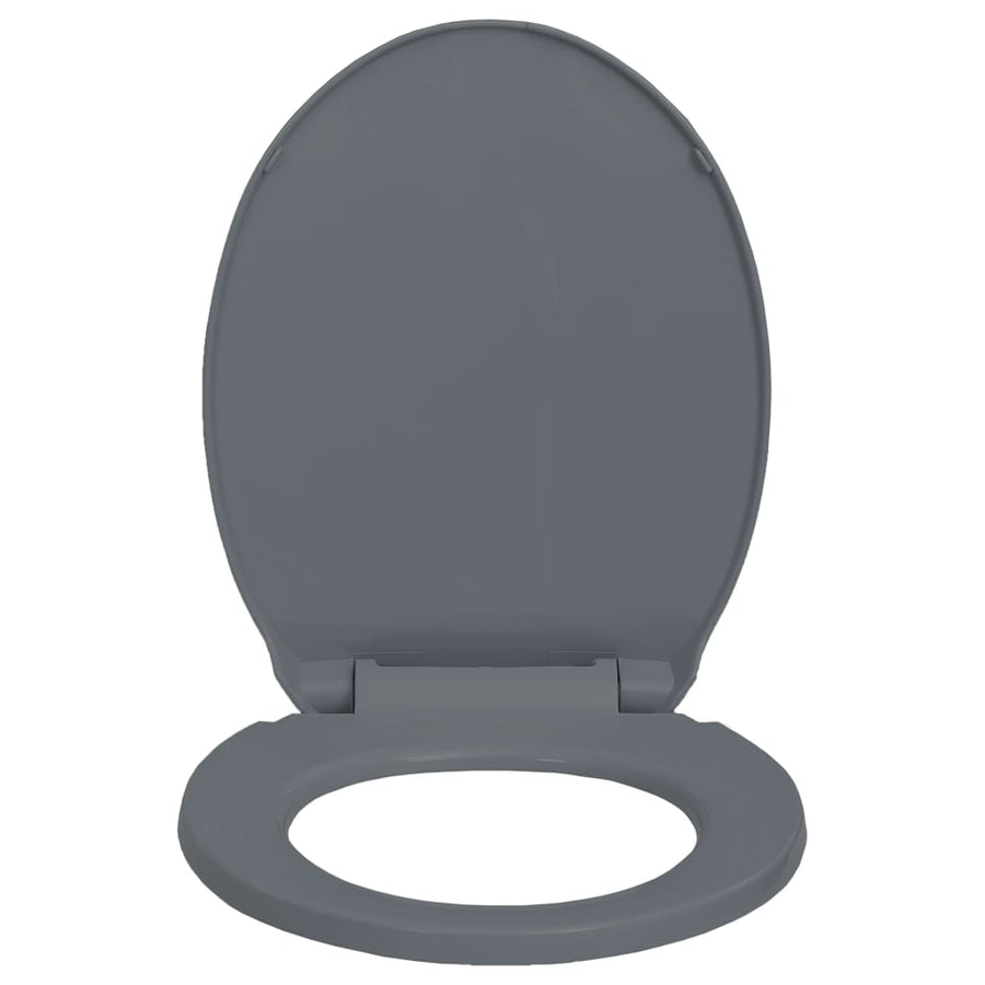 Toiletbril soft-close ovaal grijs Grijs Nee