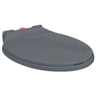 Toilet seat soft-close and quick-release oval grey