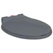 Toilet seat soft-close and quick-release oval grey
