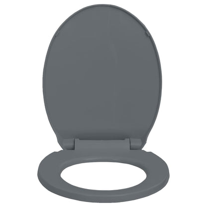 Toiletbril soft-close en quick-release ovaal grijs Grijs Ja