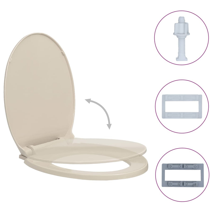 Toiletbril soft-close ovaal abrikooskleurig Abrikoos Nee
