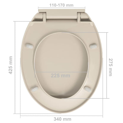 Toiletbril soft-close ovaal abrikooskleurig Abrikoos Nee