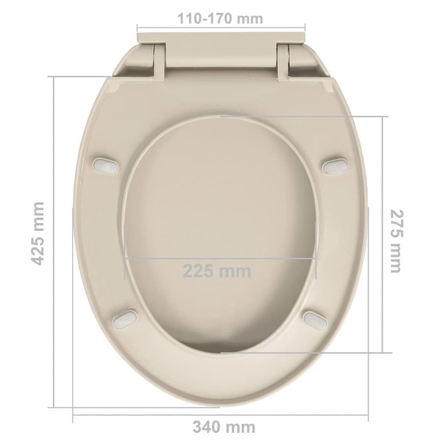 Toiletbril soft-close ovaal abrikooskleurig Abrikoos Nee