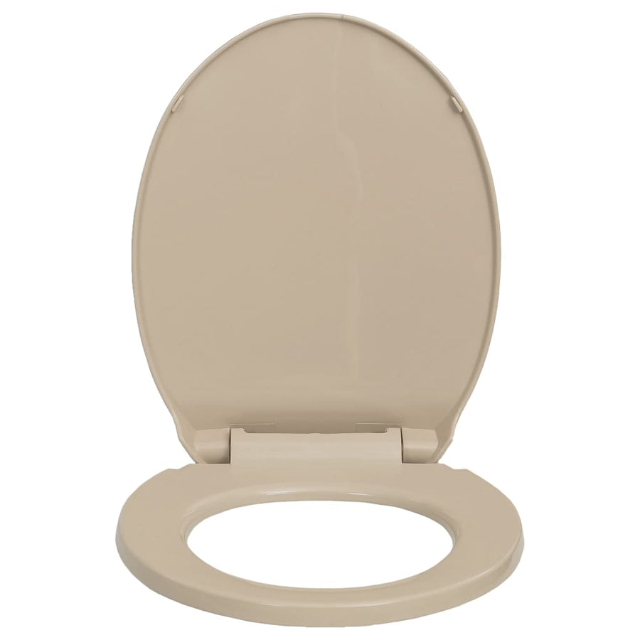 Toiletbril soft-close ovaal beige Beige Nee