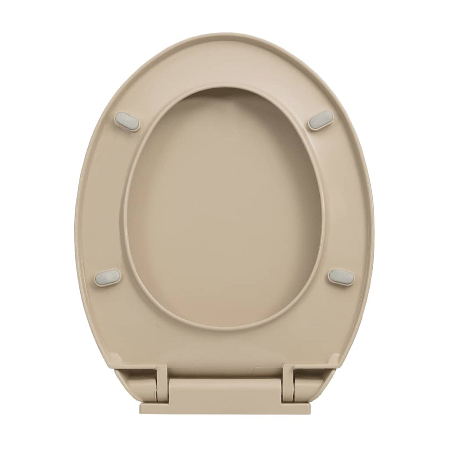 Toiletbril soft-close ovaal beige Beige Nee