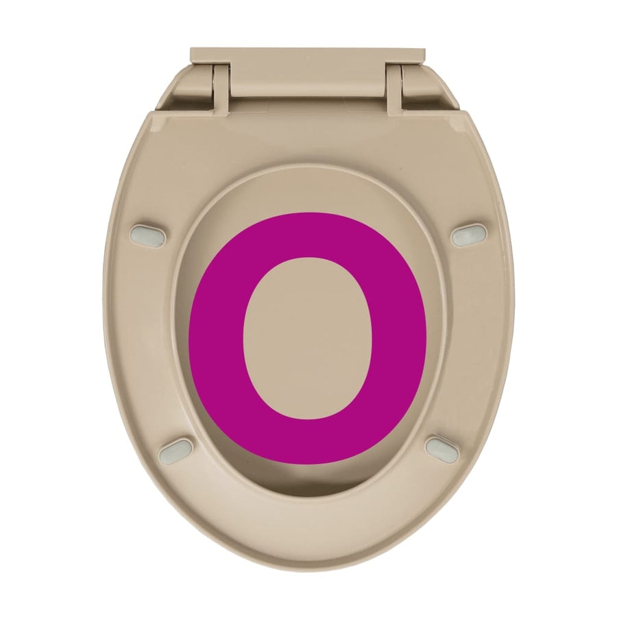 Toiletbril soft-close ovaal beige Beige Nee