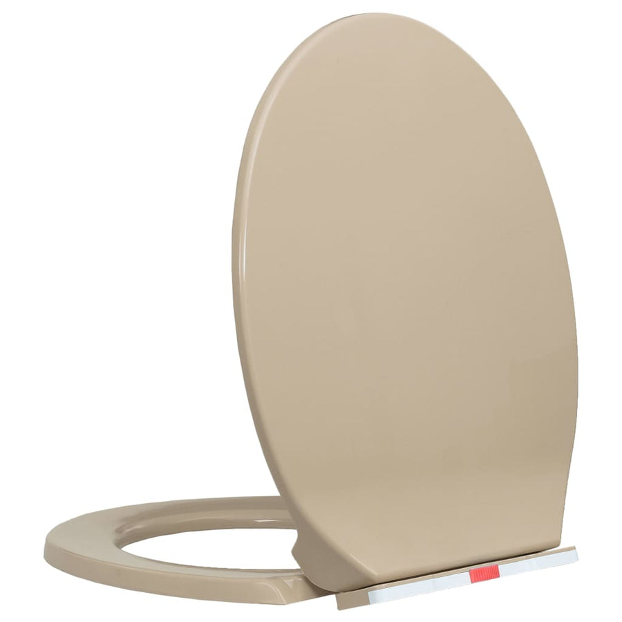 Toiletbril soft-close en quick-release ovaal beige Beige Ja