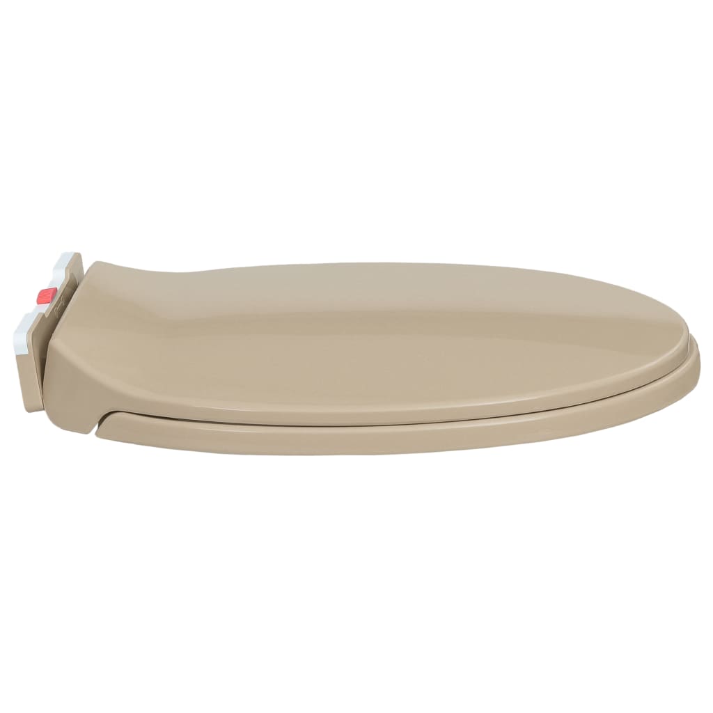 Toiletbril soft-close en quick-release ovaal beige Beige Ja