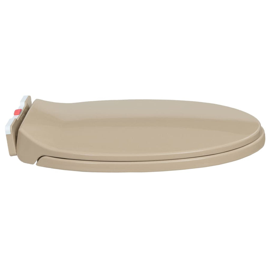 Toiletbril soft-close en quick-release ovaal beige Beige Ja