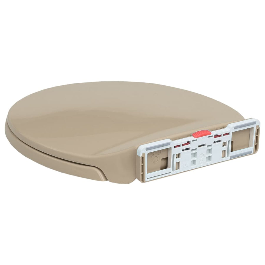Toiletbril soft-close en quick-release ovaal beige Beige Ja