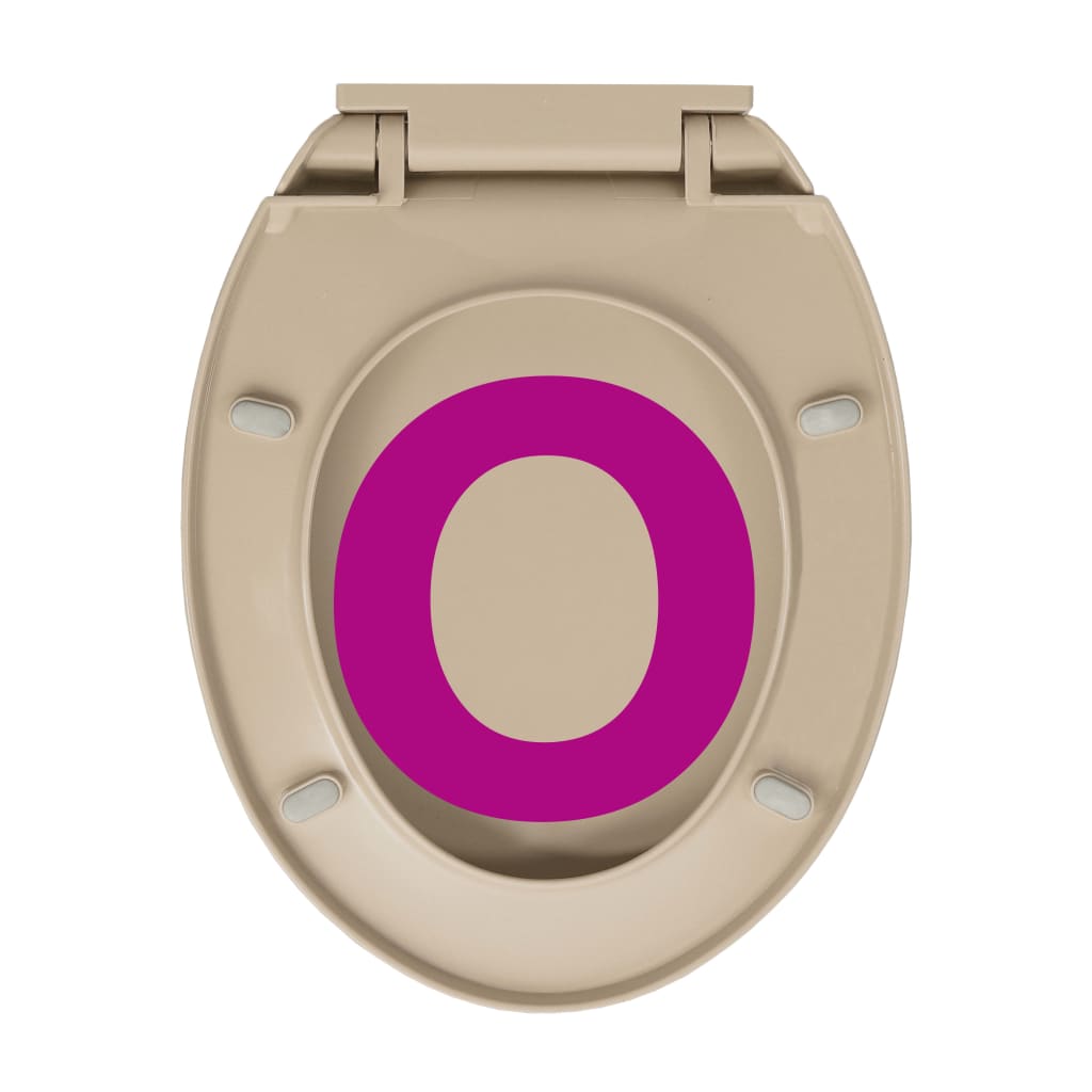 Toiletbril soft-close en quick-release ovaal beige Beige Ja