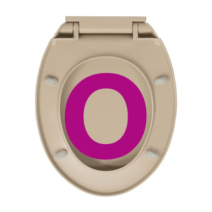 Toiletbril soft-close en quick-release ovaal beige Beige Ja