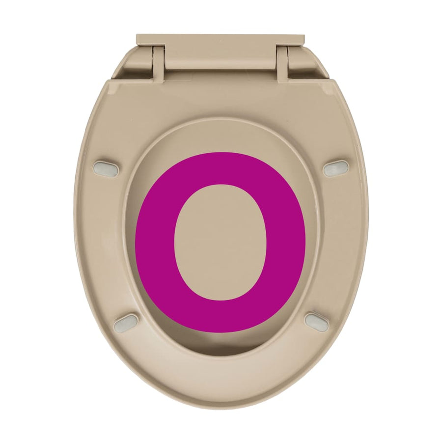 Toiletbril soft-close en quick-release ovaal beige Beige Ja