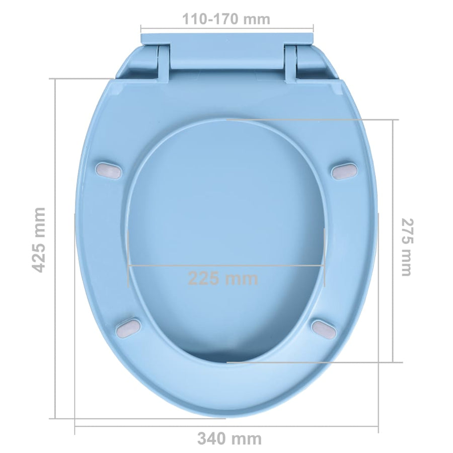 Toiletbril soft-close ovaal blauw Blauw Nee