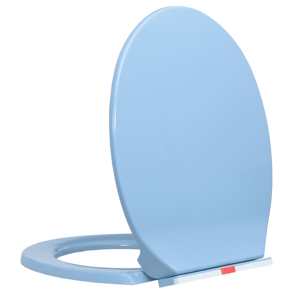 Toiletbril soft-close en quick-release ovaal blauw Blauw Ja