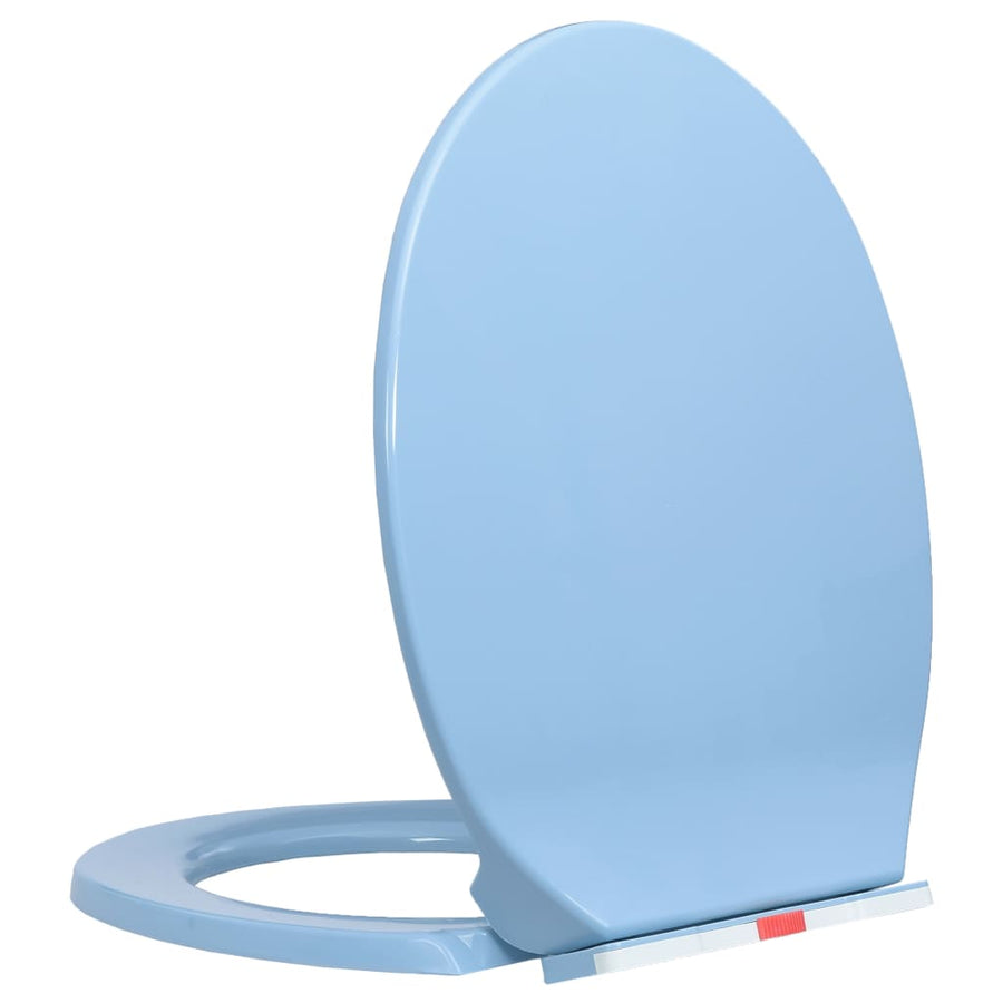 Toiletbril soft-close en quick-release ovaal blauw Blauw Ja