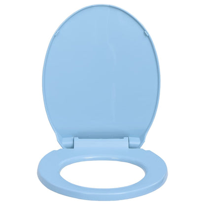 Toiletbril soft-close en quick-release ovaal blauw Blauw Ja