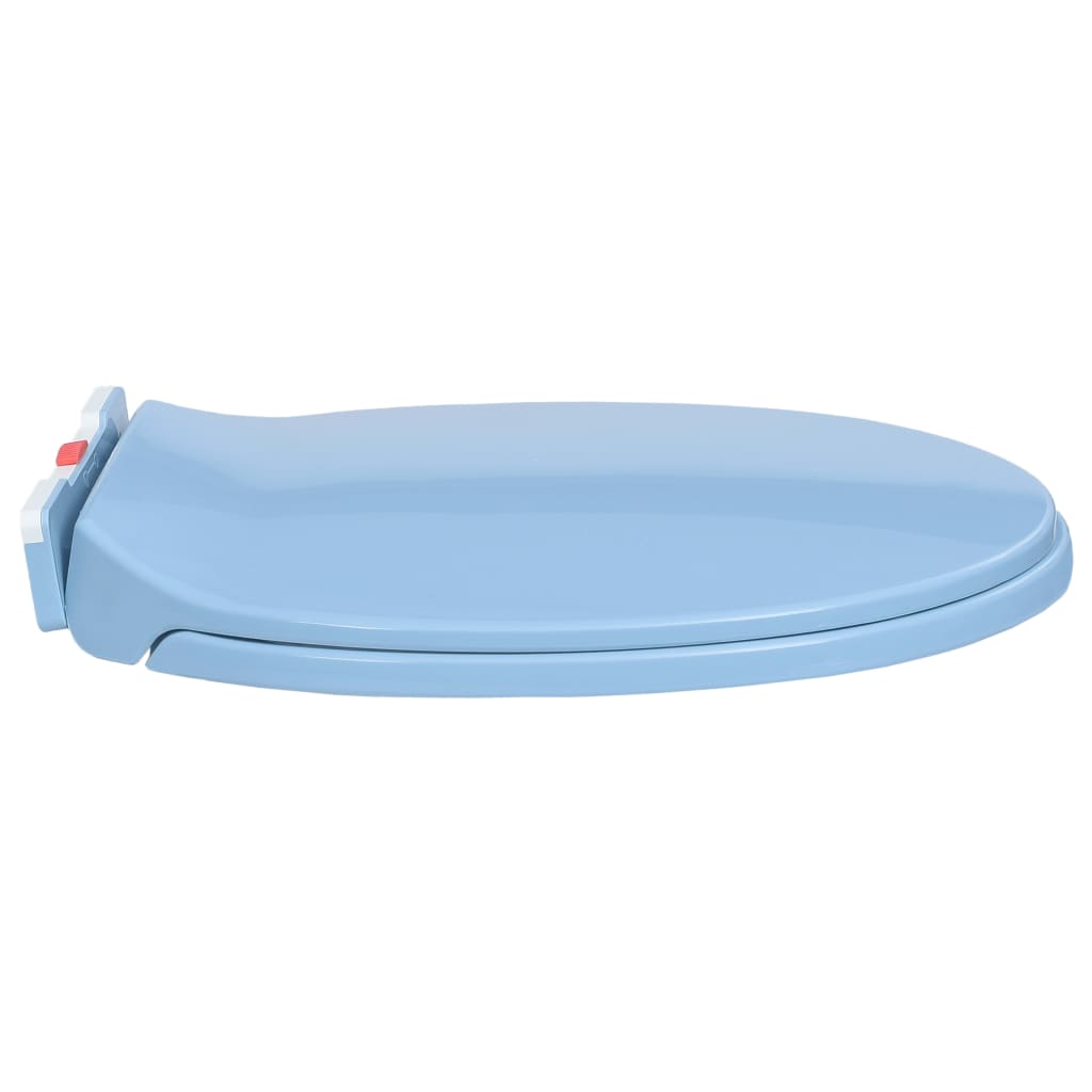 Toiletbril soft-close en quick-release ovaal blauw Blauw Ja