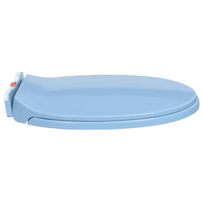 Toiletbril soft-close en quick-release ovaal blauw Blauw Ja