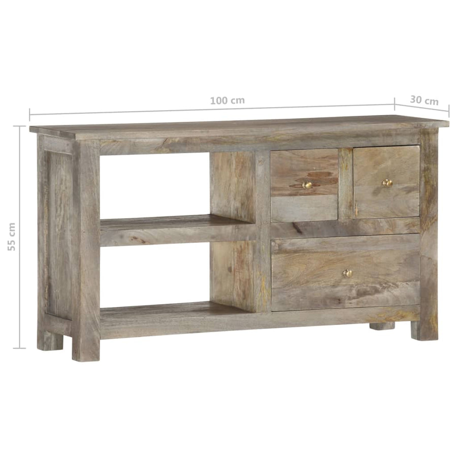 Tv-Meubel 100X30X55 Cm Massief Mangohout