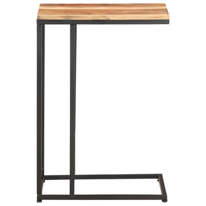 Bijzettafel 35X45X65 Cm Massief Sheeshamhout light wood and black massief sheesham hout