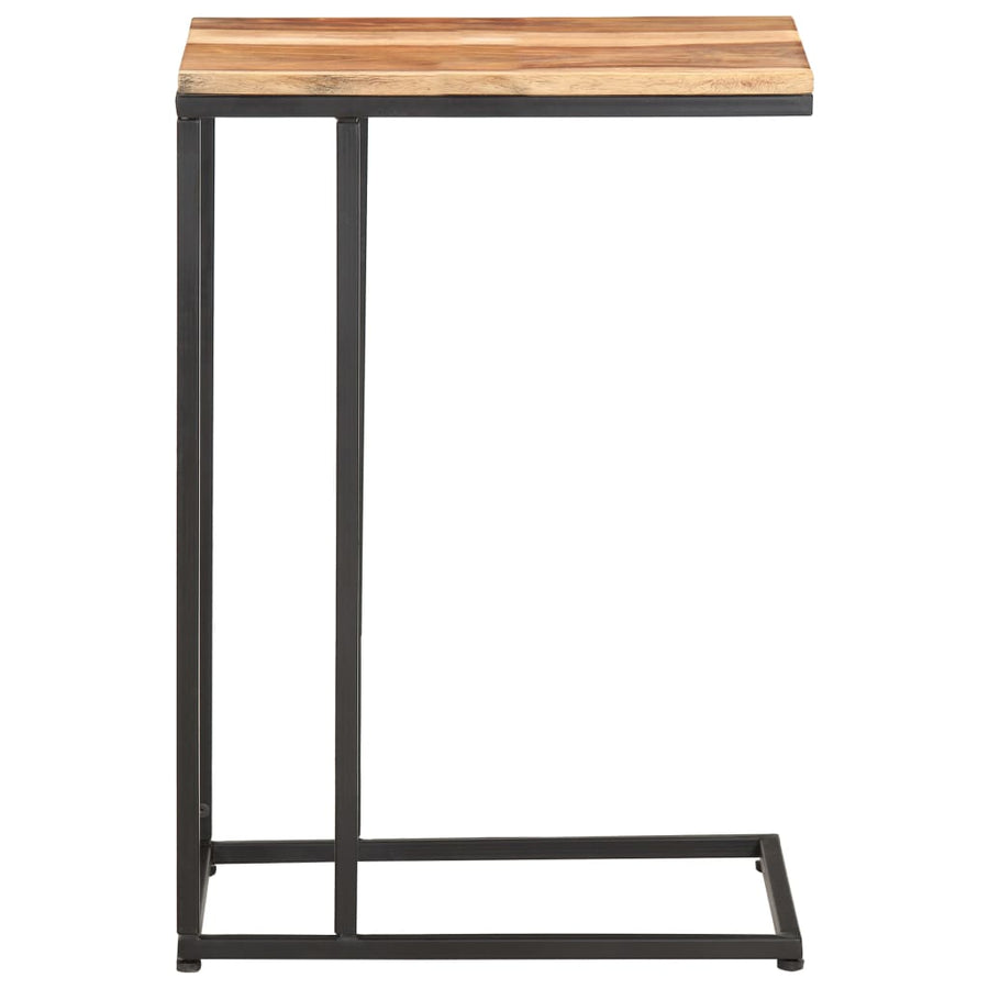 Bijzettafel 35X45X65 Cm Massief Sheeshamhout light wood and black massief sheesham hout