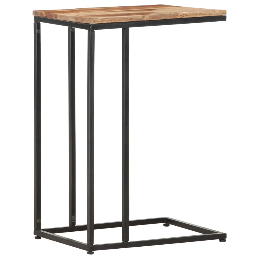 Bijzettafel 35X45X65 Cm Massief Sheeshamhout light wood and black massief sheesham hout