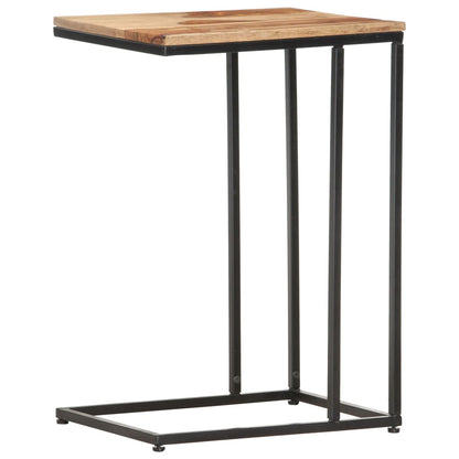 Bijzettafel 35X45X65 Cm Massief Sheeshamhout light wood and black massief sheesham hout