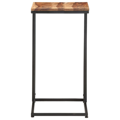 Bijzettafel 35X45X65 Cm Massief Sheeshamhout light wood and black massief sheesham hout
