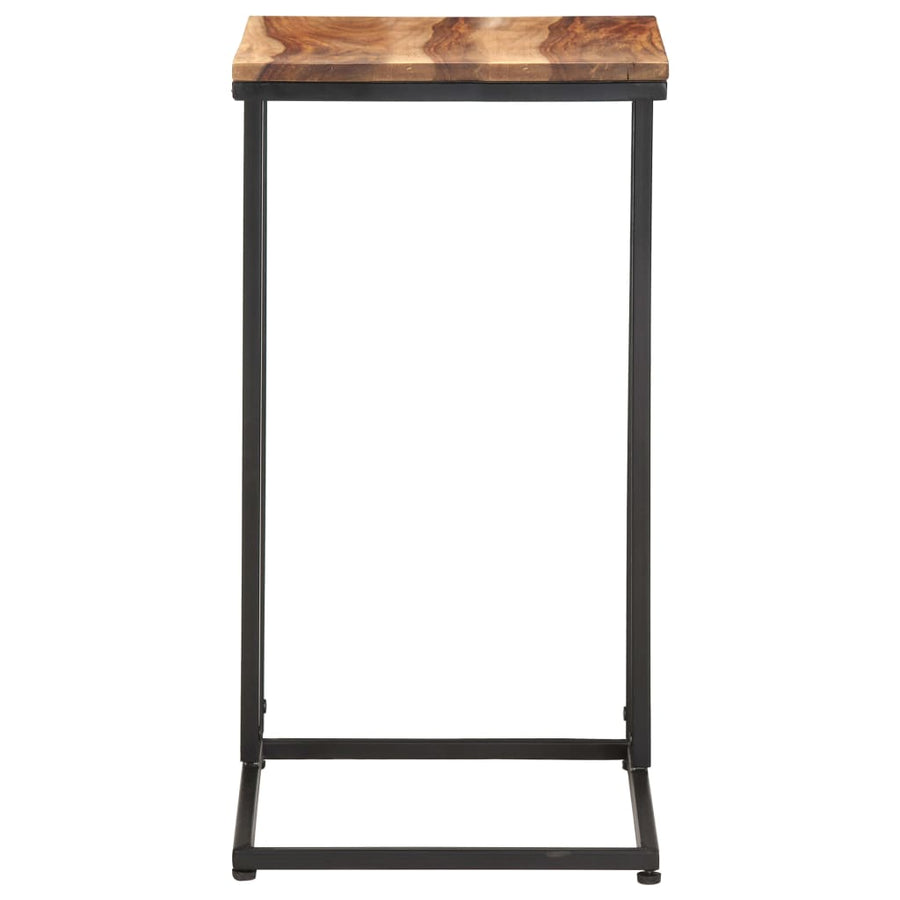 Bijzettafel 35X45X65 Cm Massief Sheeshamhout light wood and black massief sheesham hout