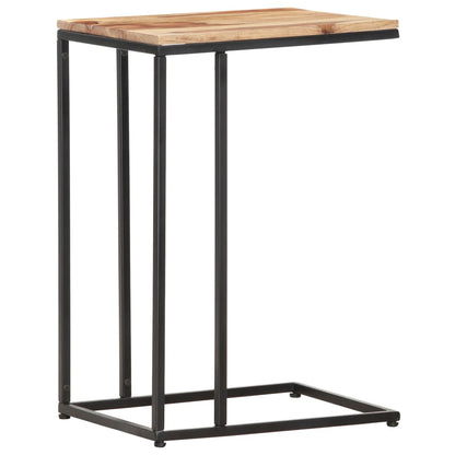 Bijzettafel 35X45X65 Cm Massief Sheeshamhout light wood and black massief sheesham hout