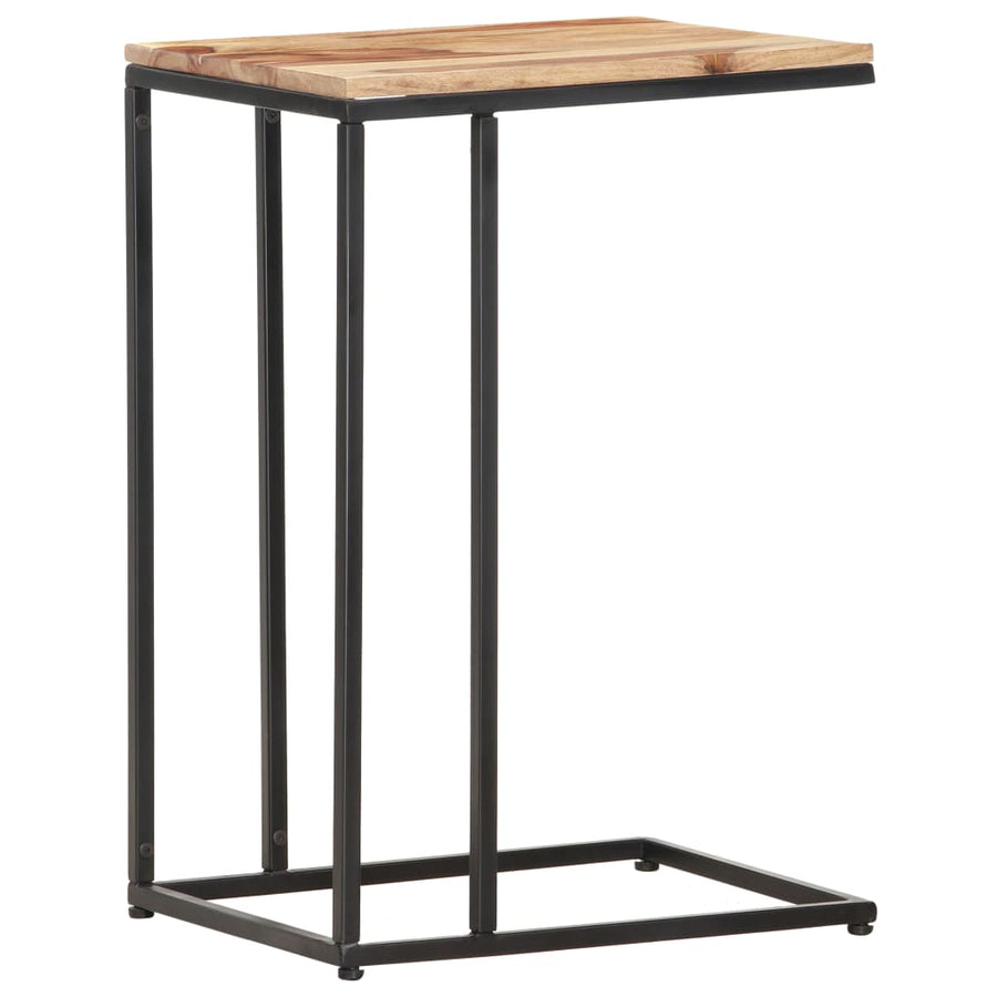 Bijzettafel 35X45X65 Cm Massief Sheeshamhout light wood and black massief sheesham hout