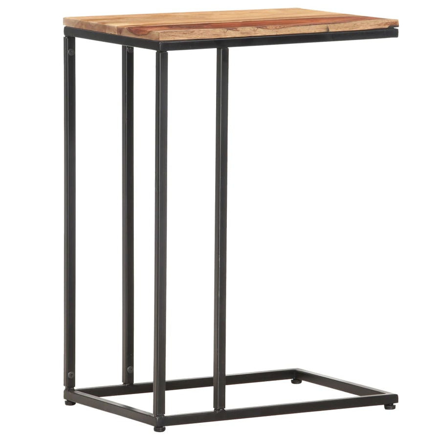 Bijzettafel 35X45X65 Cm Massief Sheeshamhout light wood and black massief sheesham hout