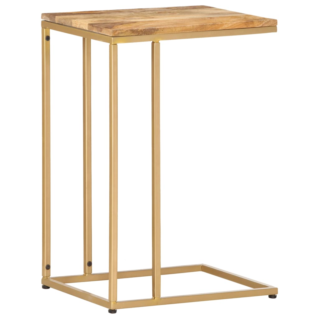 Bijzettafel 35X45X65 Cm light wood and gold