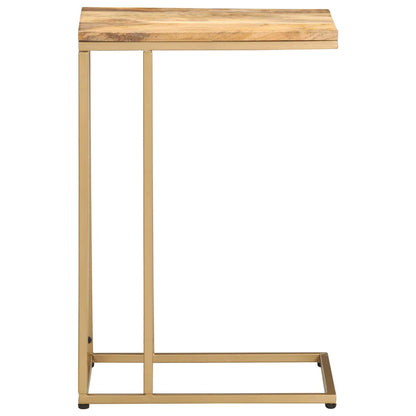 Bijzettafel 35X45X65 Cm light wood and gold
