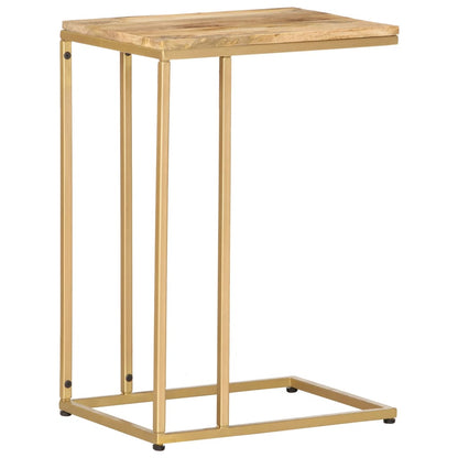 Bijzettafel 35X45X65 Cm light wood and gold