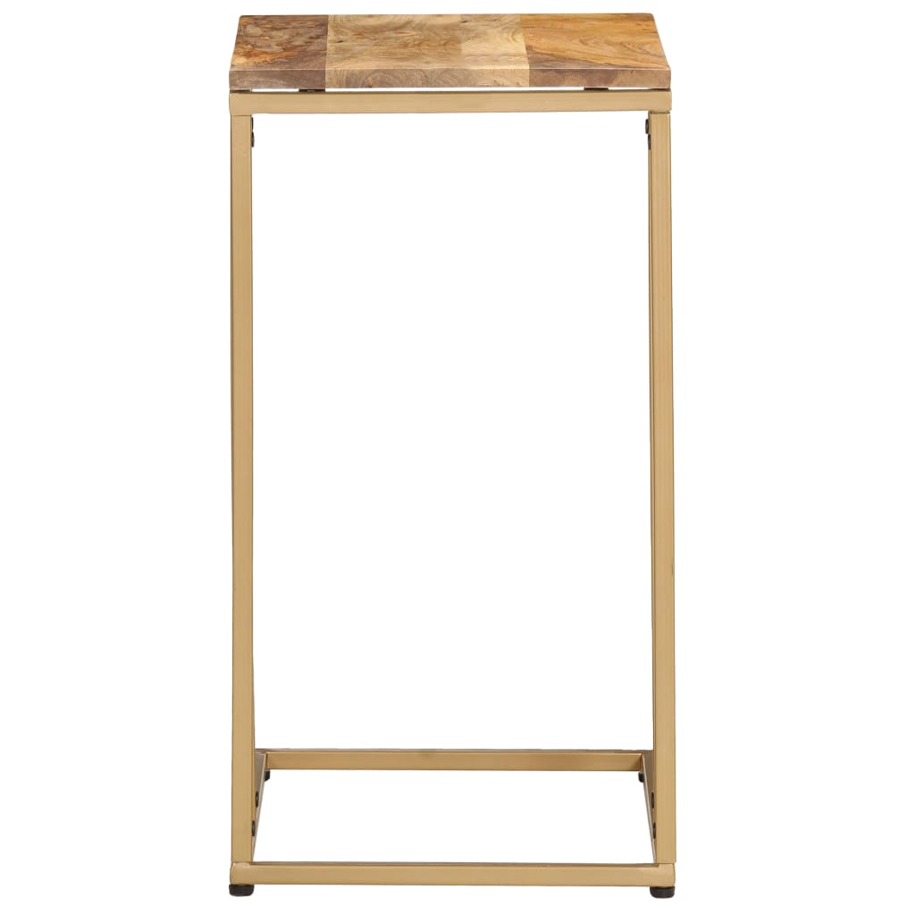 Bijzettafel 35X45X65 Cm light wood and gold