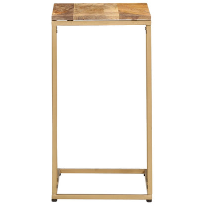 Bijzettafel 35X45X65 Cm light wood and gold