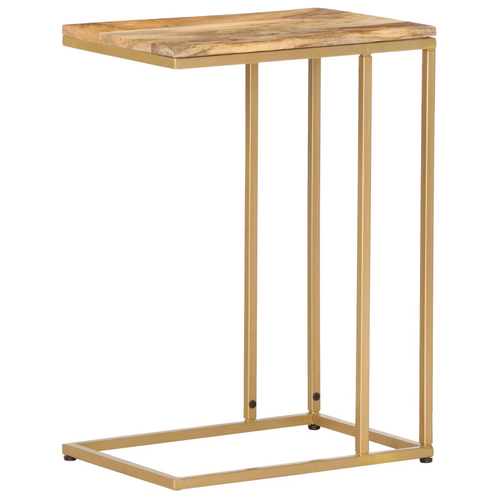 Bijzettafel 35X45X65 Cm light wood and gold