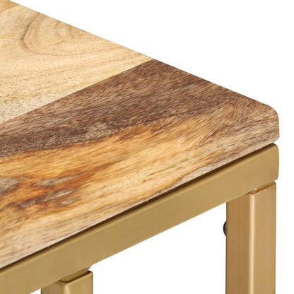 Bijzettafel 35X45X65 Cm light wood and gold