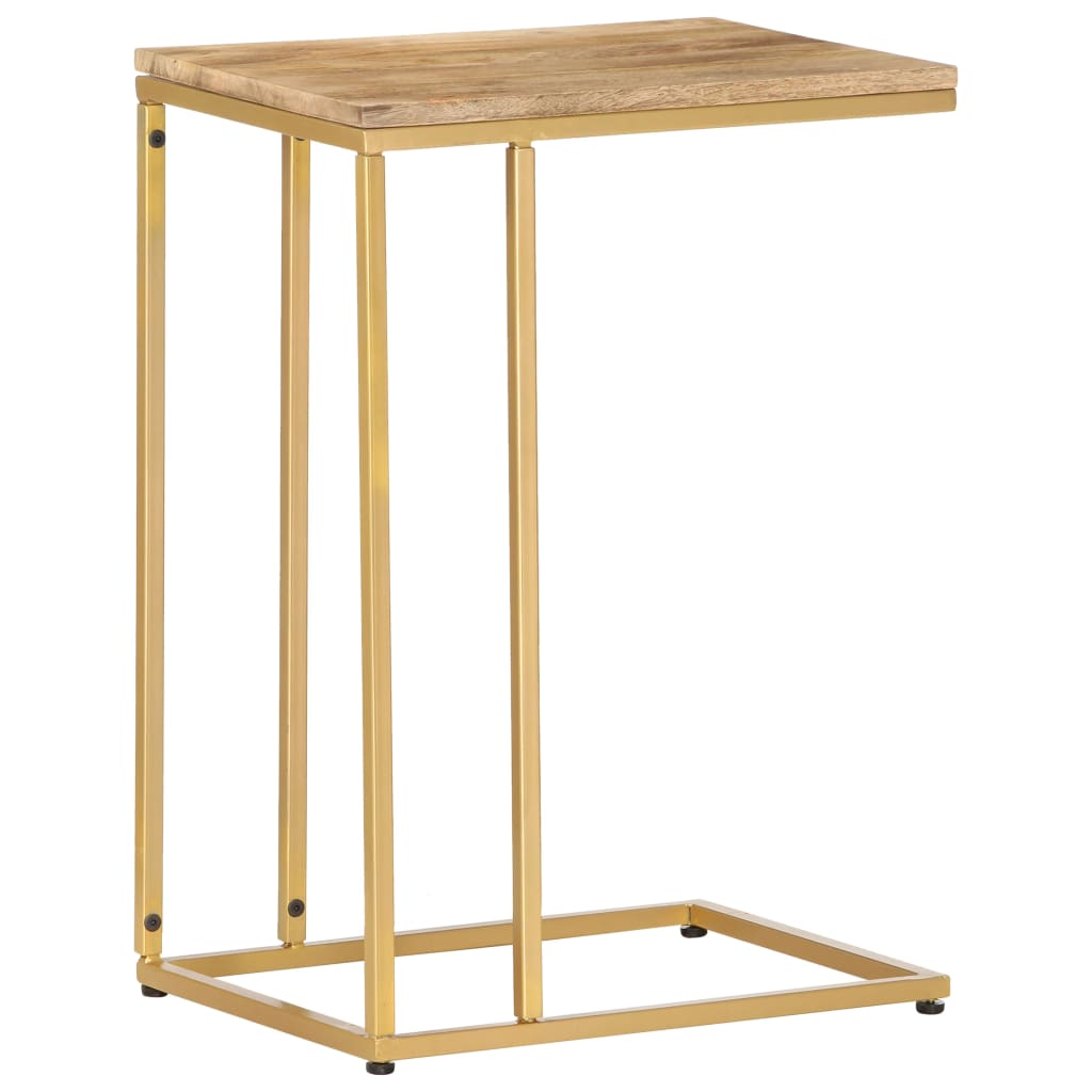 Bijzettafel 35X45X65 Cm light wood and gold