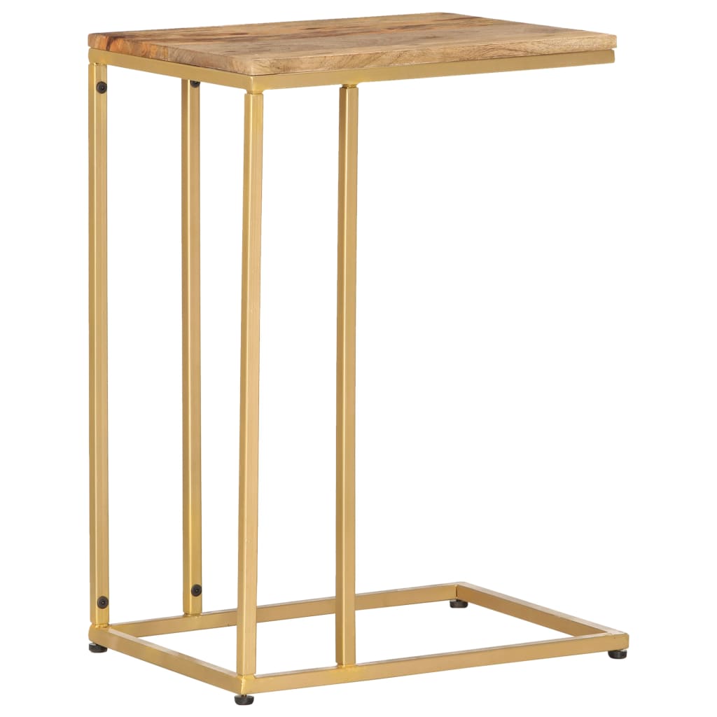 Bijzettafel 35X45X65 Cm light wood and gold