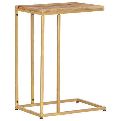 Bijzettafel 35X45X65 Cm light wood and gold
