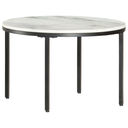 Salontafel Ø65 Cm Echt Massief Marmer Wit En Zwart Ø 65 cm
