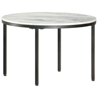 Salontafel Ø65 Cm Echt Massief Marmer Wit En Zwart Ø 65 cm