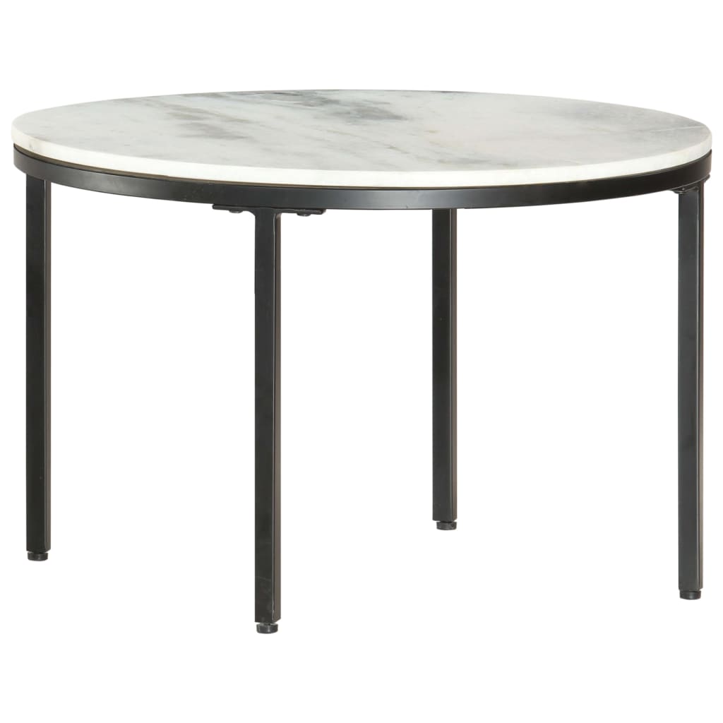 Salontafel Ø65 Cm Echt Massief Marmer Wit En Zwart Ø 65 cm